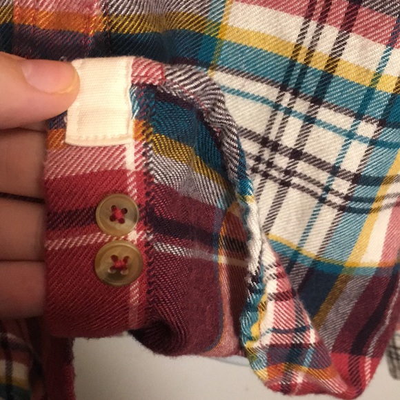 American Eagle Boyfriend plaid flannel XS 🦅 - Picture 3 of 8